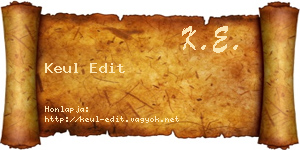 Keul Edit névjegykártya